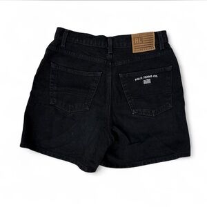 Vtg Polo Ralph Lauren 5” Black Denim Shorts
